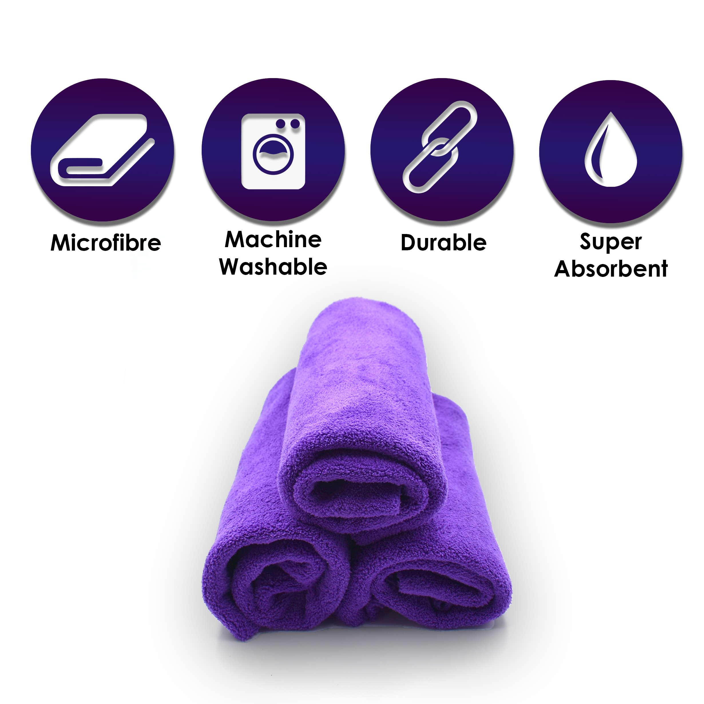 3-Pack Edgeless Microfibre Cloths - 60x40cm 500gsm