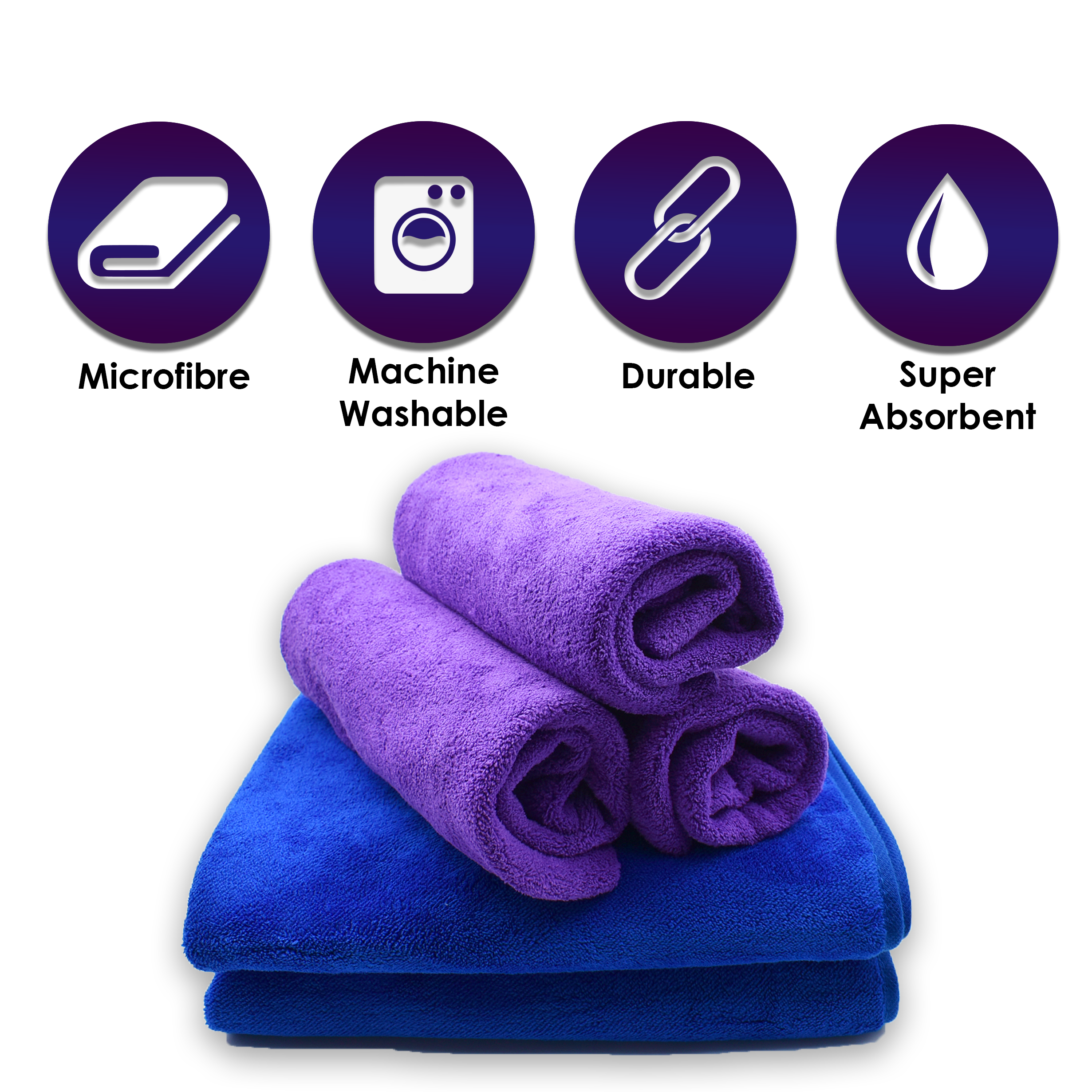 CAD Mix Edgeless Microfibre Cloth Set - 60x40cm 500gsm (5 Pack)