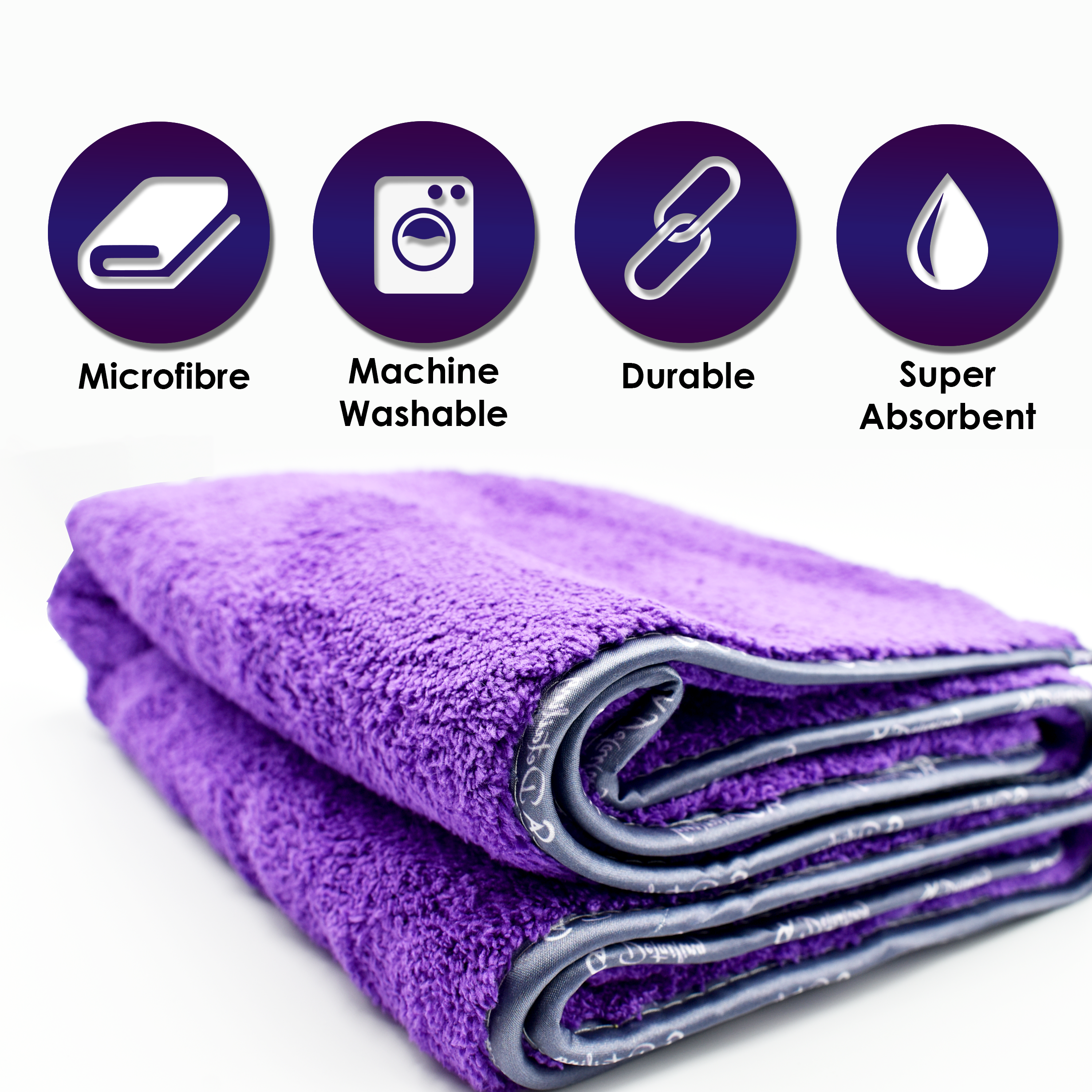 Large Microfibre Drying Towel - 90x60cm 1000gsm