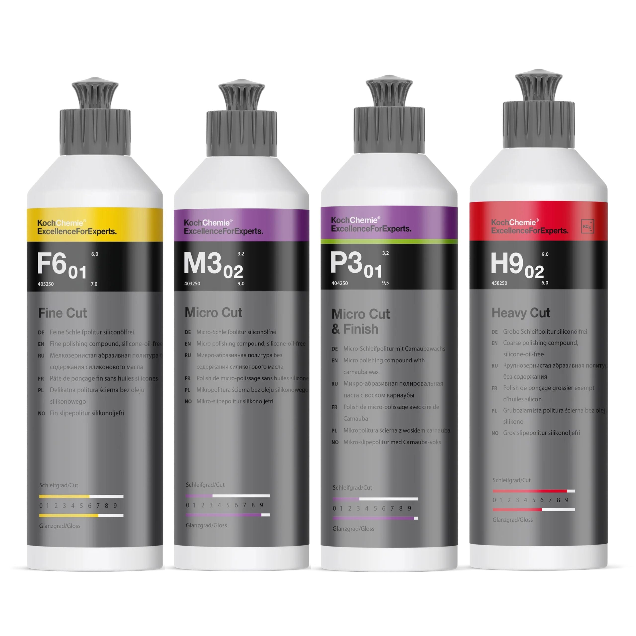 Koch-Chemie Polish System 250ml - 4 Car Paint Correction Sprays