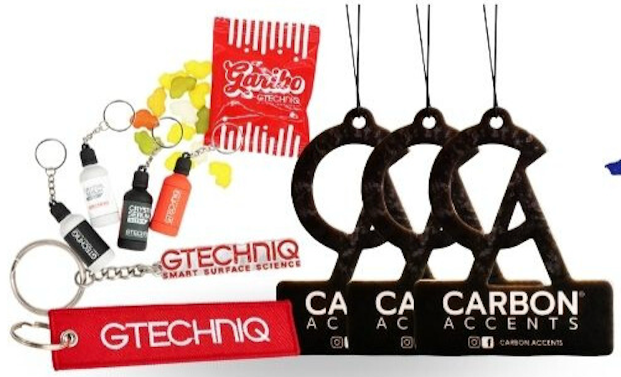 1 x Keyring/Sweets & 3 Pack CA Car Scent